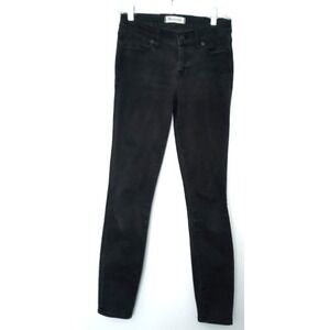 MADEWELL Skinny Jeans Womens 26 x 27 Black Cotton Blend Stretch faded